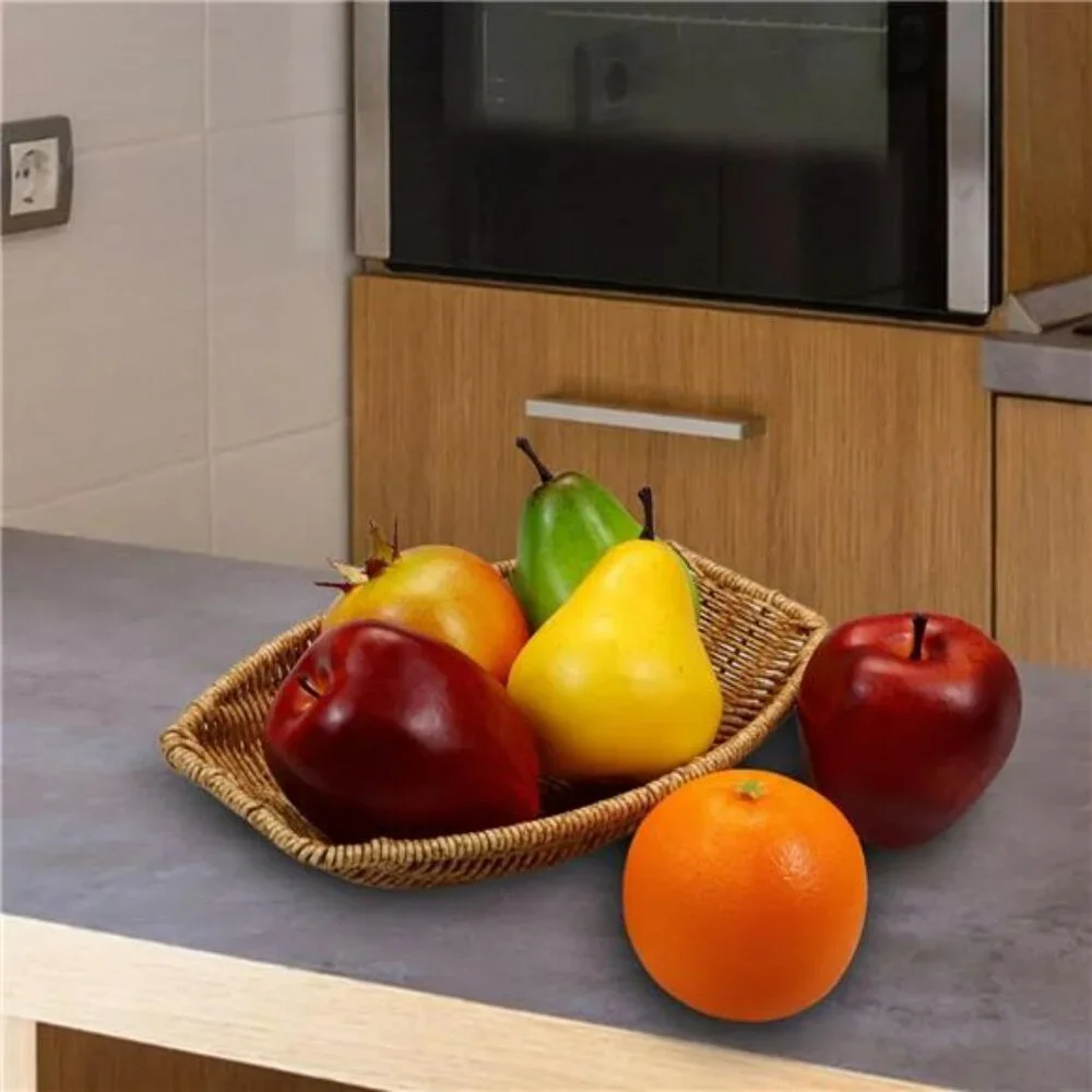 6pcs artificial fruit set fake apples pears oranges pomegranate home party decor